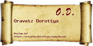 Oravetz Dorottya névjegykártya